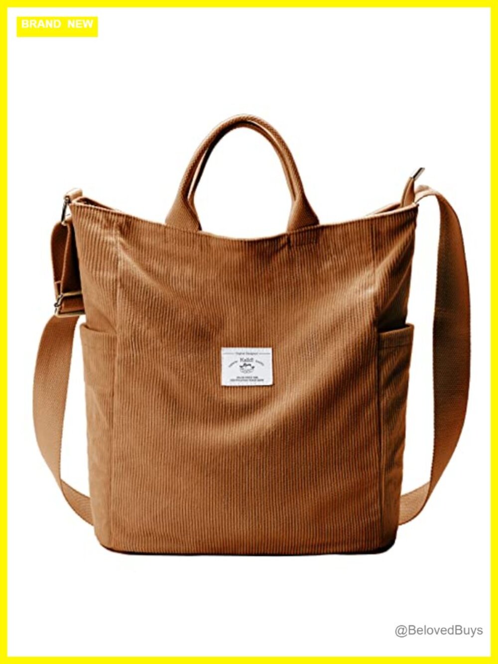 Corduroy Tote Bag Large Slouchy Hobo Messenger Crossbody